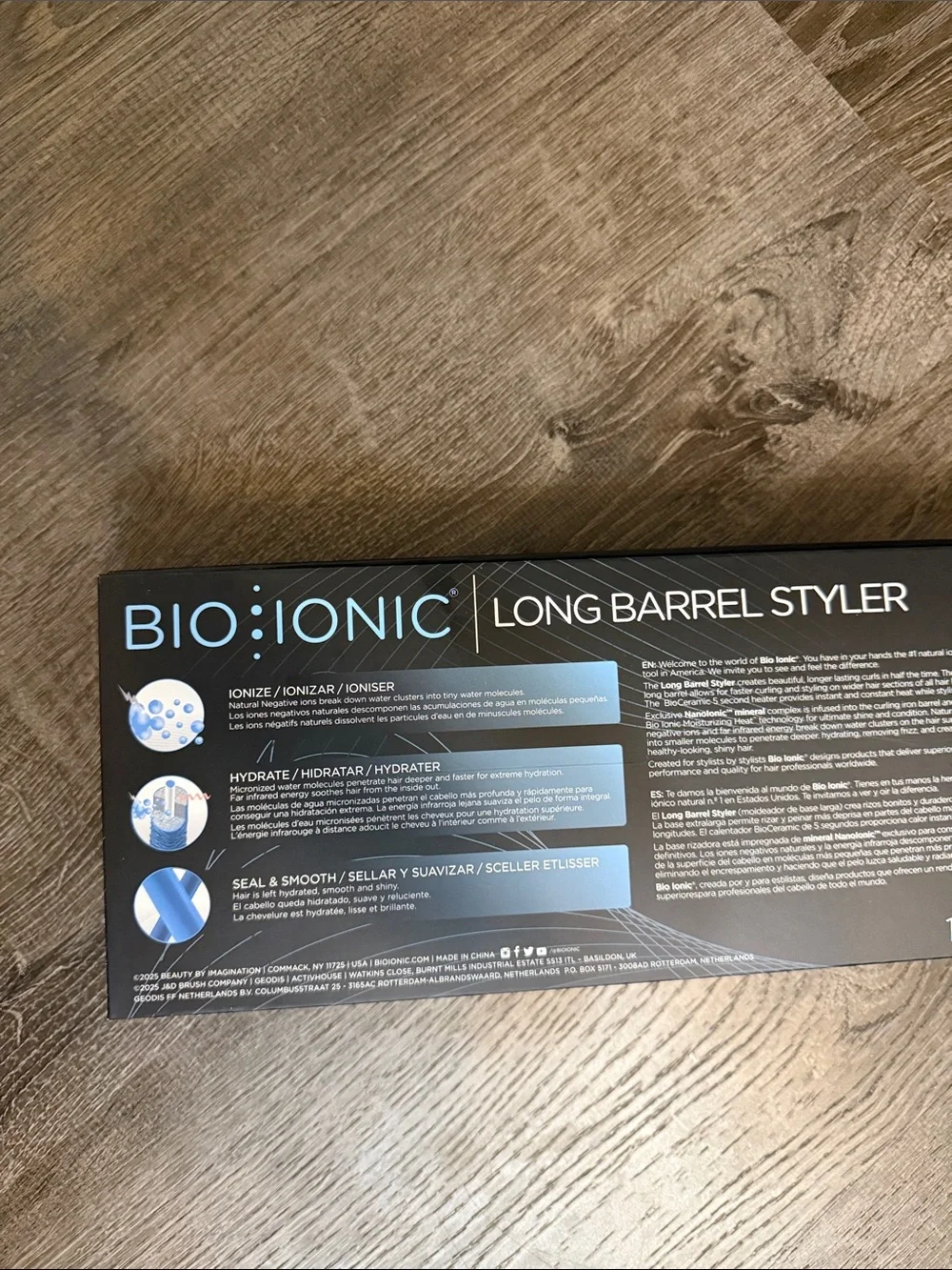 New bio ionic Long Barrel Curling Iron size 1.25”